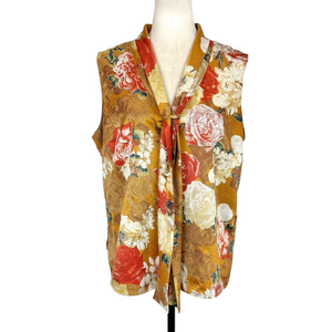 Tahari satiny floral top